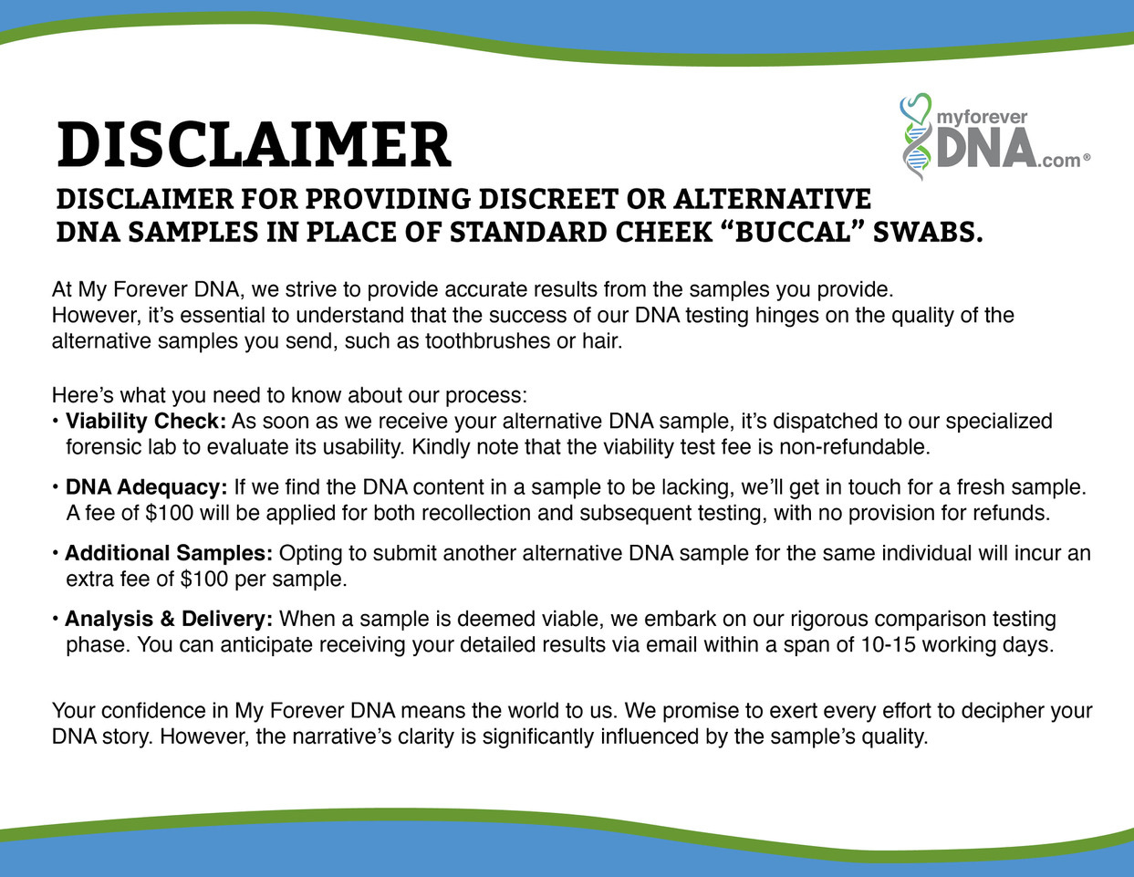 DNA Test Kit sample.